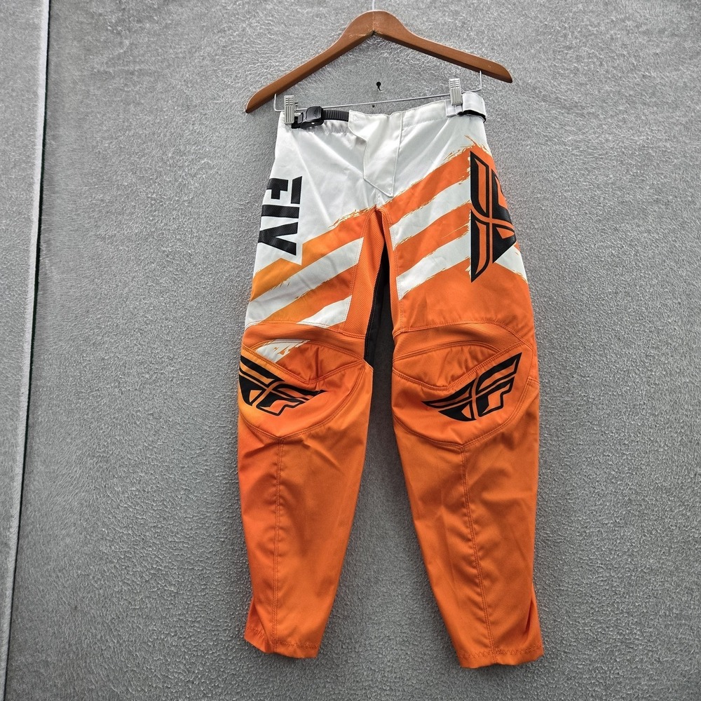 Fly Racing Boys Activewear Pants 26 Orange Colorblock F-16 Motocross 25" Inseam